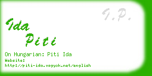 ida piti business card